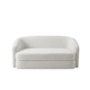 Elegantensemble Wood 2 Seater With Upholstery Non Storage Sofa In Grey Colour