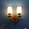 Eliante Modern Wall Lights Mild Steel & Glass Material Antique Gold & Champaign Finish