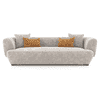 Brie 3 Seater Fabric Sofa In Turtledove Beige