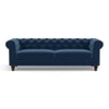 Winchester Premium 3 Seater Fabric Sofa in Lapis Blue Colour