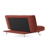 Edo 3 Seater Click Clack Sofa Cum Bed in Dark Coral Colour
