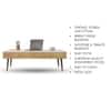 Hexa Engineered Wood Coffee Table With 2 Drawers In Giant Wood And Frosty White