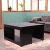 Wayne Sheesham Wood Contemporary Square Coffee Table In Extra Dark Mahagony Finish