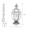 Parish Outdoor Single Light In Antique Brass Finish