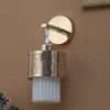 Eliante Modern Wall Lights Mild Steel & Glass Material Gold & White Finish