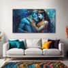 The Castle Decor Radha Krishna Wall Painting Wooden Framed Digital Painting 27x48 Inch (Style 3)