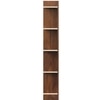 BLUEWUD Lagoon Engineering Wood Multipurpose Floor Corner Stand Bookshelf with Home Decor Display Shelves Wall Book Storage Rack Organizer Cabinet Living Room Bedroom Office Home (Brown Maple & Beige)