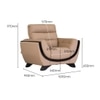 Davos 1 Seater Leatherette Sole in Mushroom Beige Colour