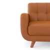 Waverly 1 Seater Leather Sofa in Apricot Colour