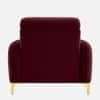 Monly Velvet 1 Seater Sofa Maroon Color