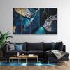 The Castle Decor Marble Ink Paint Wall Art Set of 5 27x48 Inch