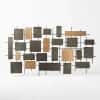 Ran Solid Wood Wall D�cor in Natural & Metal Grey