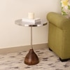 Viotto Croc Pattern Table Maetal Side Table in Steel Colour