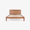 Yoho Solid Wood King Non Storage Bed in Brown Colour