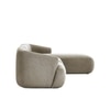 Zenliving Wood Left Aligned 3-Seater With Upholstery Non Storage Sofa In White Colour