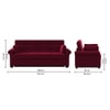 Serta 3 Pull Out Sofa Cum Bed In Maroon Colour