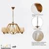 Lorena 5 Light Brass Finish Modern Chandelier