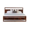Turner Solid Wood King  Size Bed Without Storage (Dark Oak Finish)