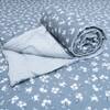 Grey Floral 4 Pcs Comforter set with Queen size bedsheet + 2 Pillow covers