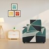 1 Seater Green Triangles Sofa Cover