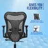 Vertex Mid Back Mesh Office Chair with Headrest in Black Colour