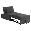 Evenie 1 Seater Pull Out Sofa cum Bed  in Dark Grey Colour