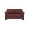 Farina 2 Seater Half Leather Sofa In Bordeaux Italian Leather