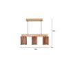 Elegant Beige Solid Wood Cluster Hanging Light