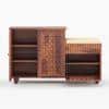Cayman Shoe Rack Of 20 Pairs In Honey Oak Color
