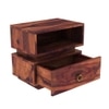 Kaka Solid Wood Bedside Table in Teak Finish