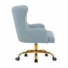 Doe Buck Adan Modern Sky Blue Velvet Office Chair
