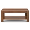 Striado Rectangular Solid Wood Coffee Table In Amber Walnut Finish