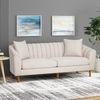 Mid Century Fabric Sofa (Beige)