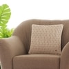 Kelly Knit Stone Cotton Cushion Cover 16X16  Inches