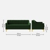 Fame Velvet 3 Seater Sofa in Green Colour