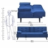 Horizon 3 Seater Sofa Cum Bed In Blue Colour