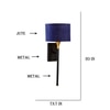 Devansh Metal Electric Wall Light in Black Colour with Blue Shade Count of 1 Light