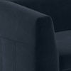 Rubik Luxe 2 Seater Fabric Sofa in Sea Port Blue Velvet Colour