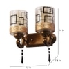 Eliante Modern Wall Lights Mild Steel & Glass Material Antique & Champaign Finish