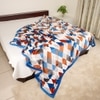 Super Soft Woolen Blanket  Double Bed  Geometric  330 Cms  240 X 220