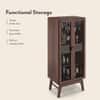 Boisdale Solid Wood Bar Cabinet (Walnut Finish)