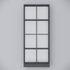 8 Shelves Open Multipurpose Matrix Kitchen Cabinet In Slate Grey Finish