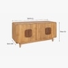 Tuskar Solid Wood Sideboard in White Colour