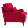 Dexter Boucle Fabric Lounge Chair in Red Colour