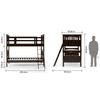 Barnley Bunk Bed In Dark Walnut Finish