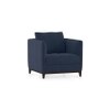 Florence Premium 1 Seater Fabric Sofa in Lapis Blue Colour