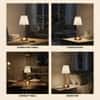 Rechargeable Touch Table Lamp Cream Shade with 15 Hour Battery Backup