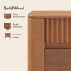 Toledo Solid Wood Bedside Table In Amber Walnut Finish