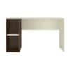 Astra Study Desk with Open Shelves in Ivory Coffee Walnut Colour