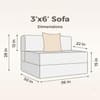 Usha Shriram Folding 1 Seater Single Foam Fold Out Sofa Cum Bed in Dark Grey Colour